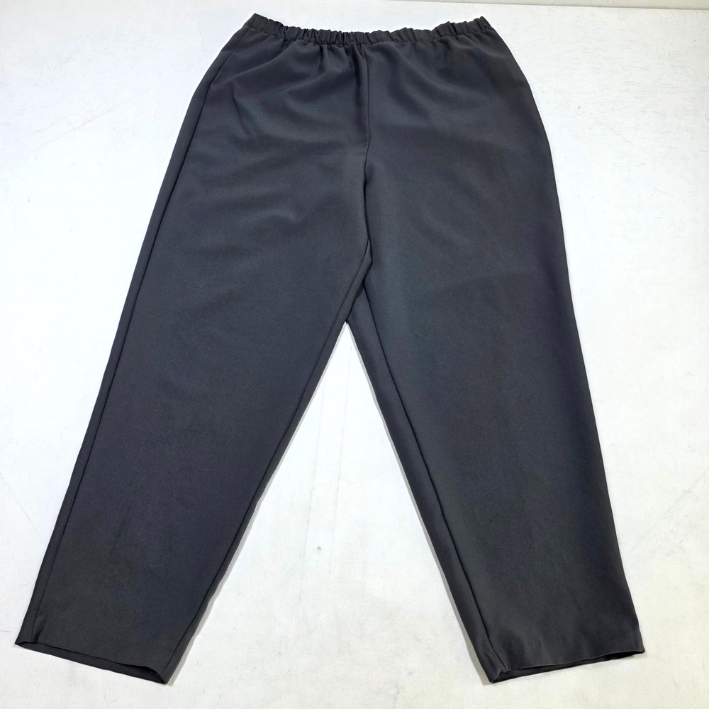 Simply Irresistible Trousers Women Medium Gray Elastic Waist Straight Leg Pants